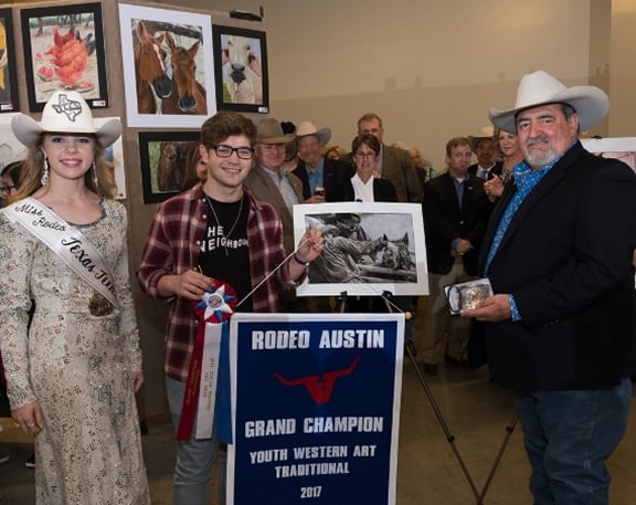Grand Champion student artist at Youth Art Show