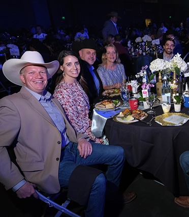 Rodeo Austin Gala guests at their dinner table