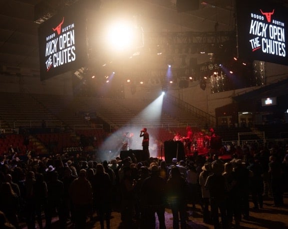Rodeo Austin Kick Open the Chutes concert arena
