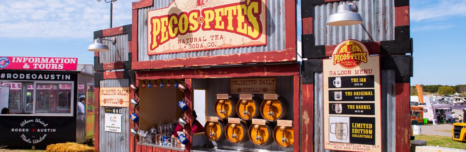 Pecos Petes Soda booth on Chowtown