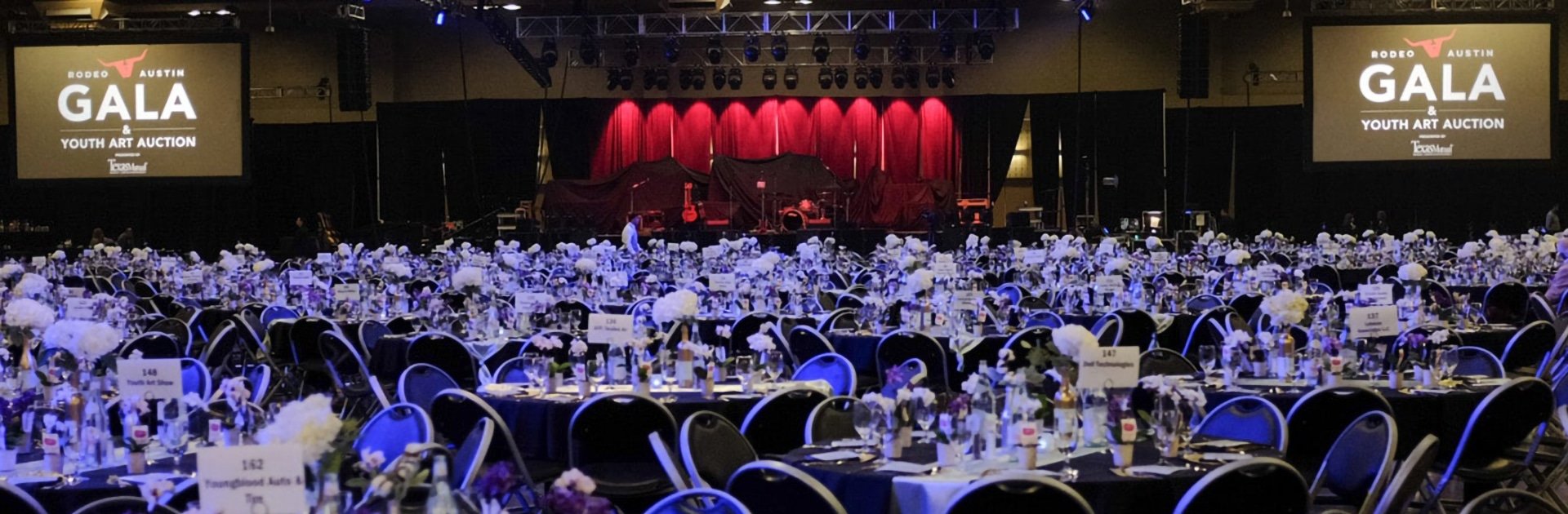 2020 Rodeo Austin Gala banquet room