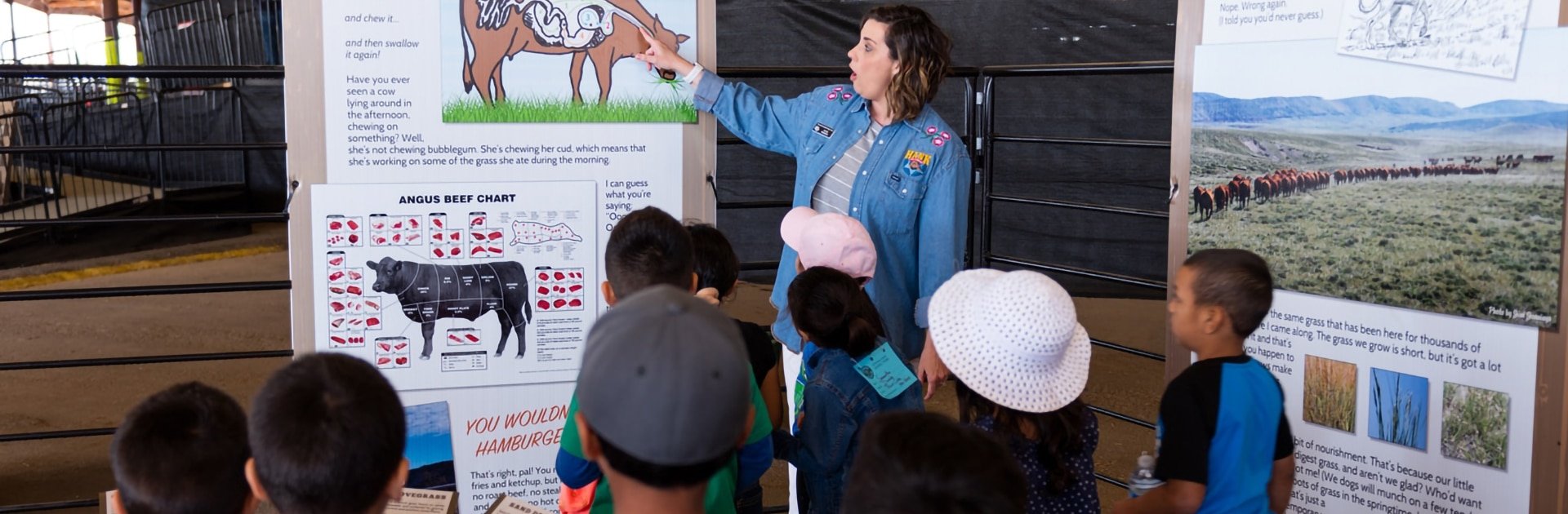 Guide explaining ranch animal biology to students