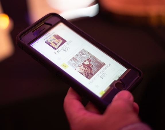 Silent Auction on mobile phone