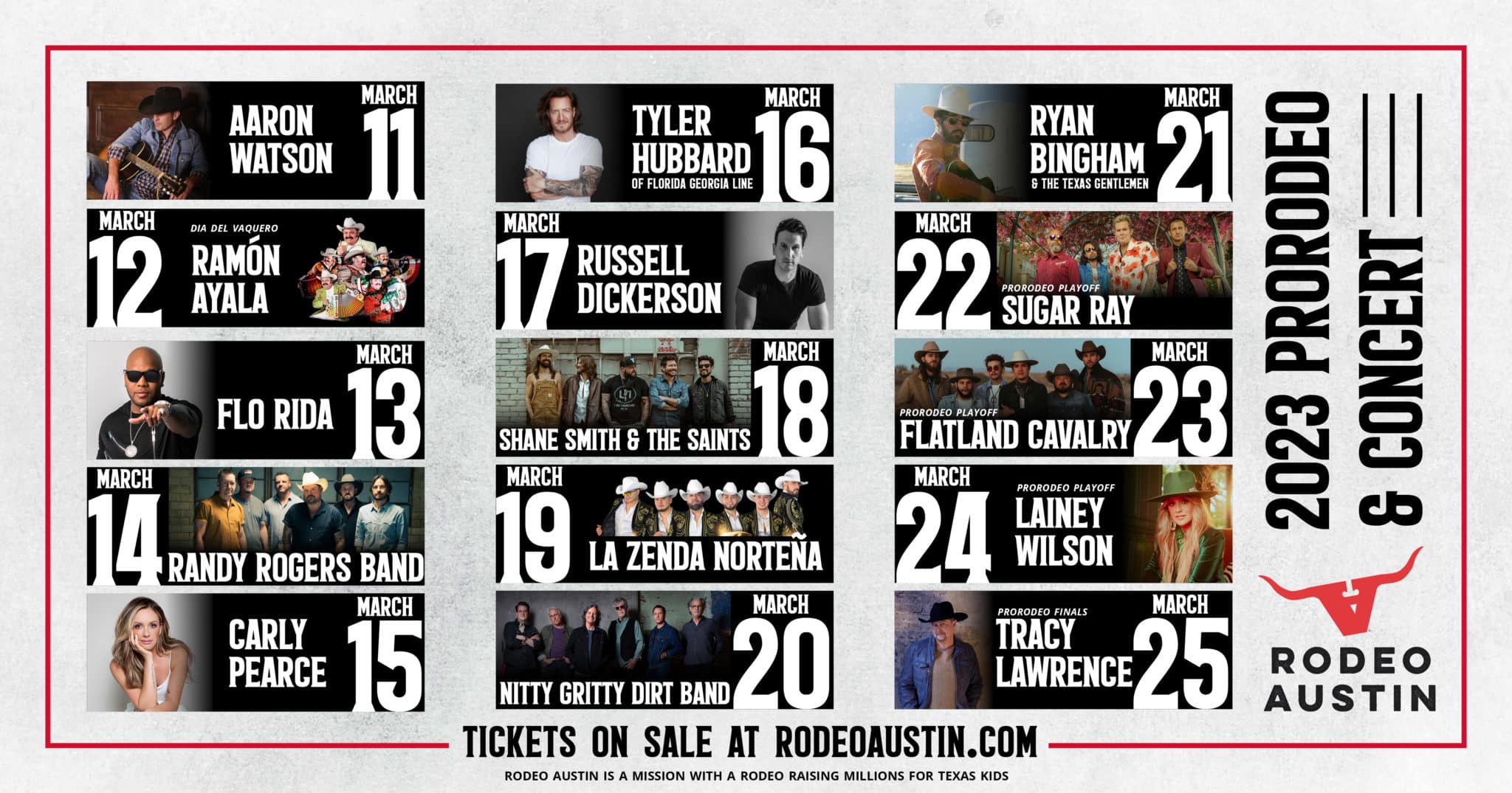 Rodeo Austin Announces 2023 ProRodeo Concert Lineup Rodeo Austin
